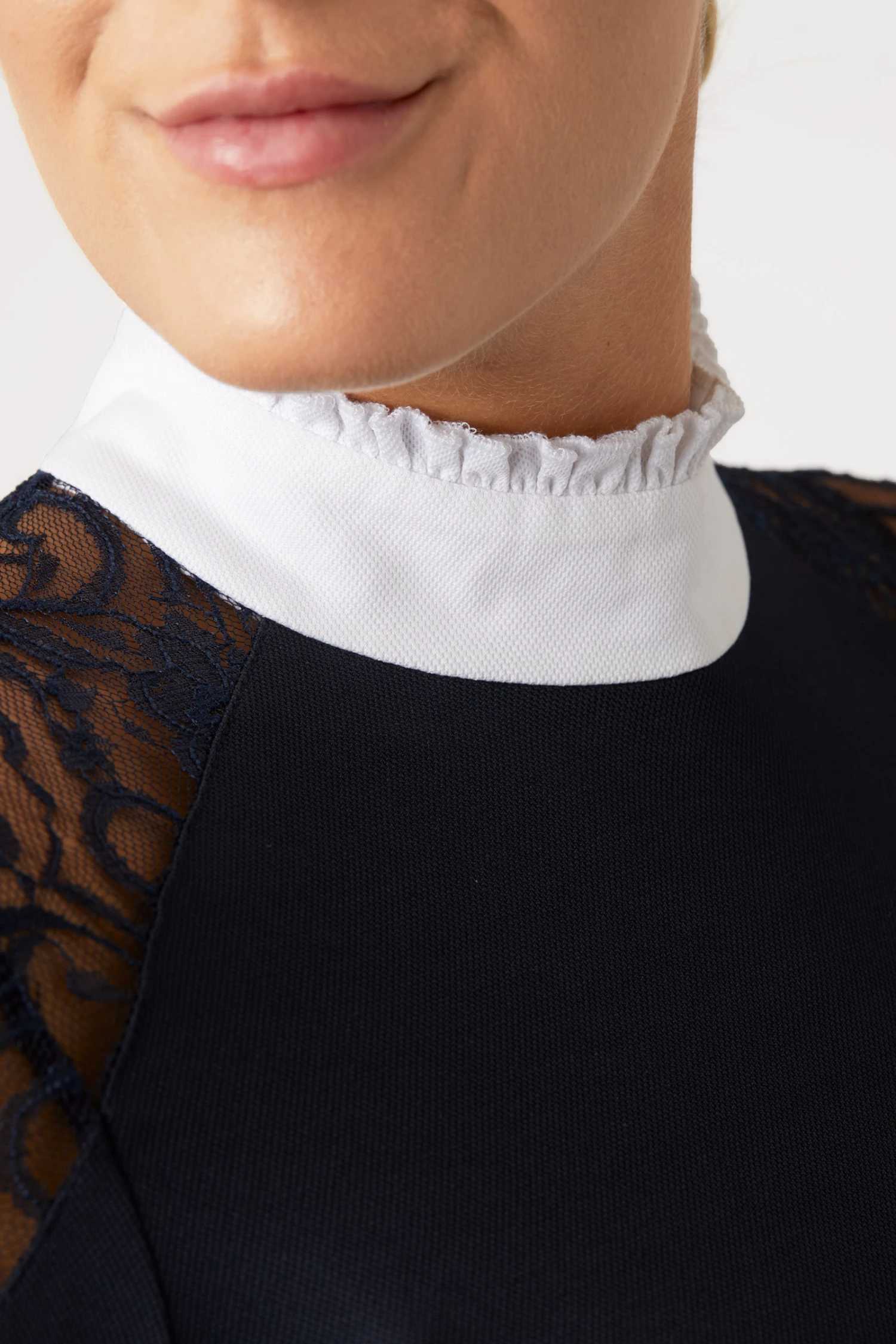 Horze Sylvie Damen Langarm-Turniershirt Mit Spitze 7 Horze Sylvie Damen Langarm-Turniershirt Mit Spitze - Image 5