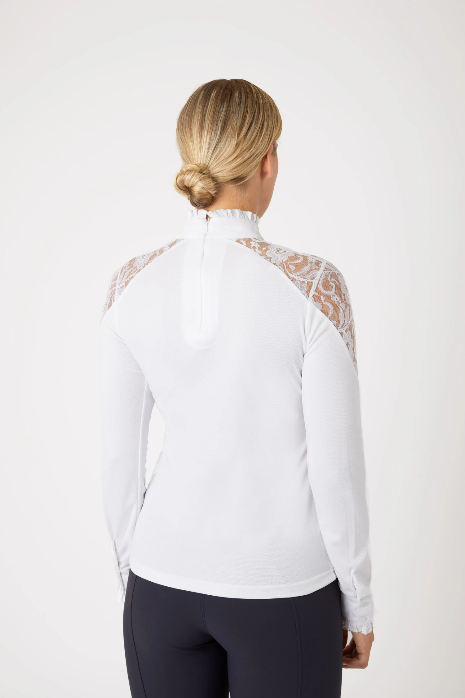 Horze Sylvie Damen Langarm-Turniershirt Mit Spitze 13 Horze Sylvie Damen Langarm-Turniershirt Mit Spitze - Image 11