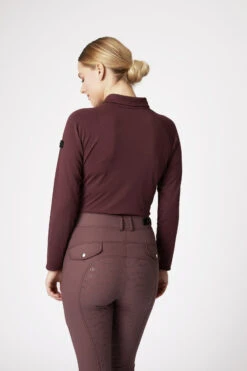 Horze Tiana Damen Poloshirt Mit Langen Ärmeln -MOUNTAIN HORSE || Ariat || Pikeur Verkäufe 33556 RMBU 5