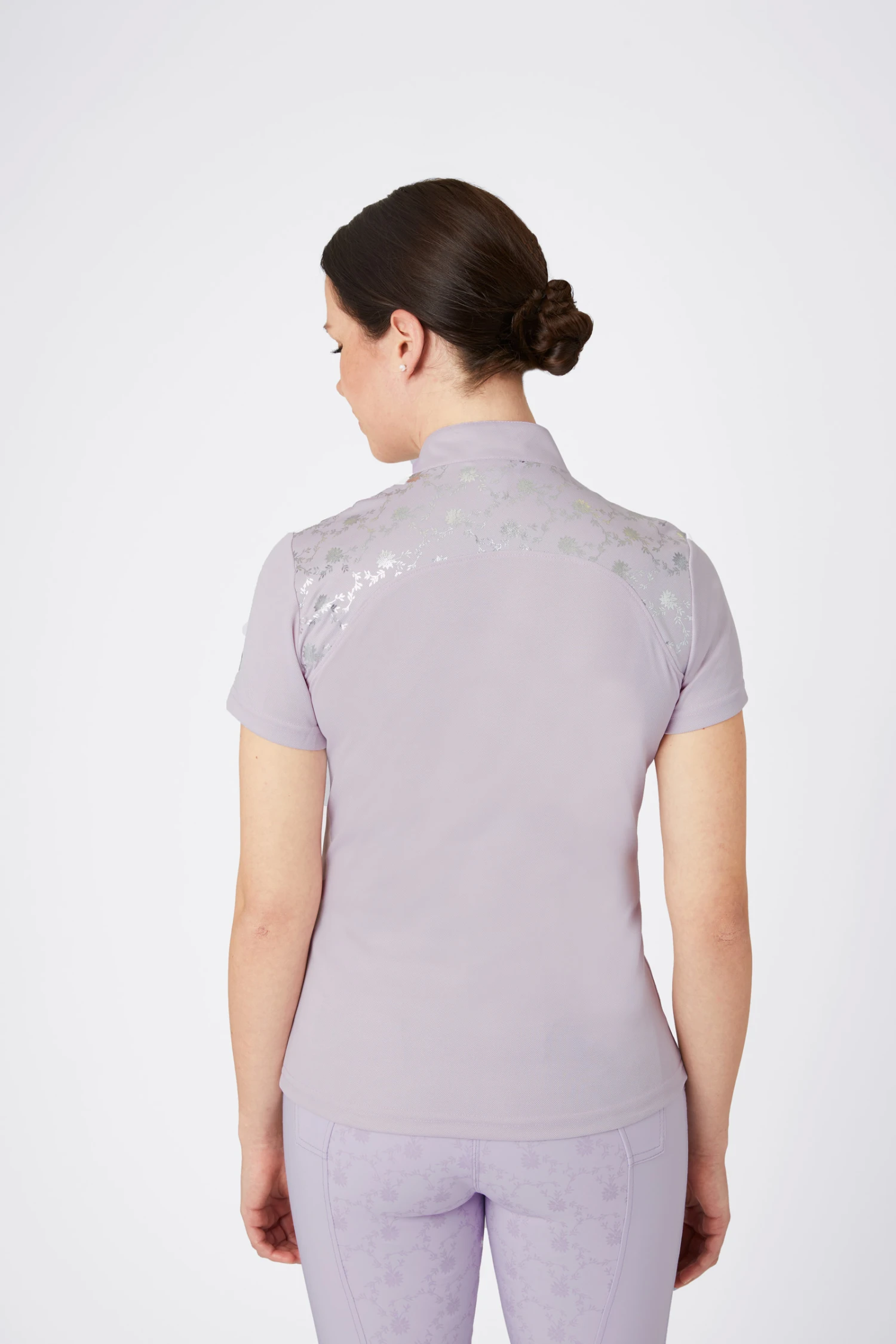 Horze Kaitlin Damen Trainings-/ Turniershirt Mit Kurzen Ärmeln Und Blumendetail 22 Horze Kaitlin Damen Trainings-/ Turniershirt Mit Kurzen Ärmeln Und Blumendetail - Image 20