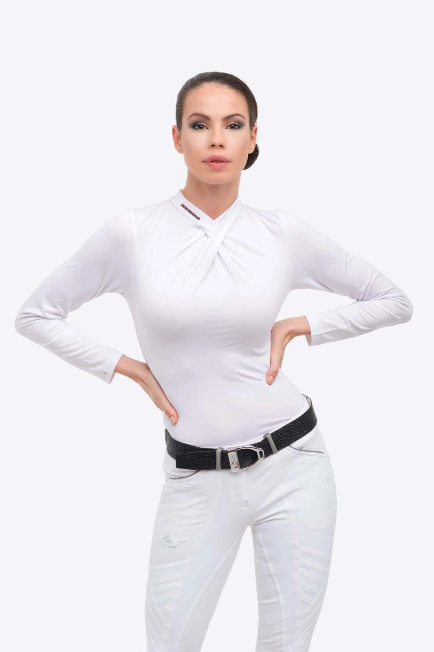 Cavalliera Rose Gold Chic Damen Langarm Turniershirt 4 Cavalliera Rose Gold Chic Damen Langarm Turniershirt - Image 2