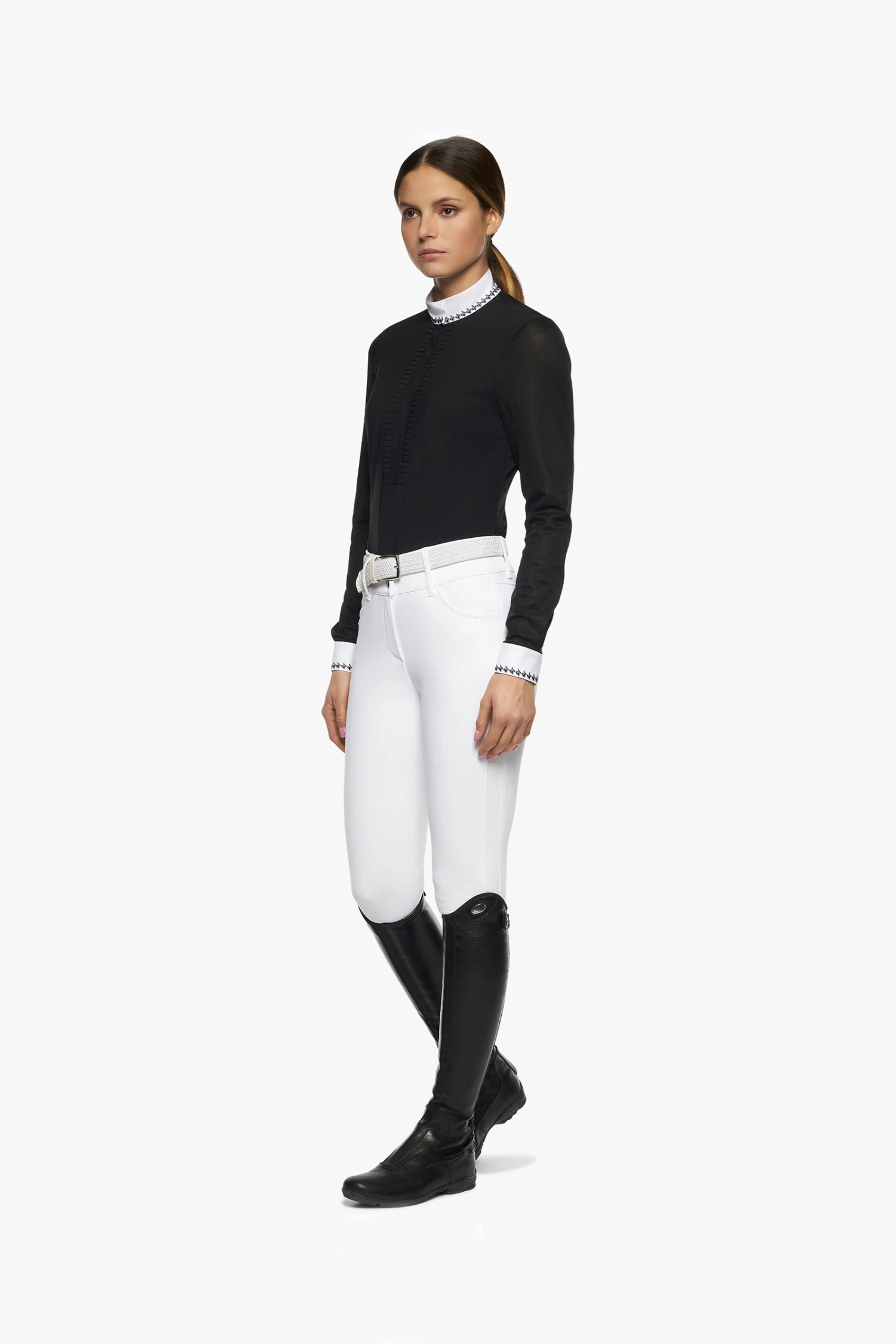 Cavalleria Toscana Plissiertes Langarm Damen Turniershirt 4 Cavalleria Toscana Plissiertes Langarm Damen Turniershirt - Image 2