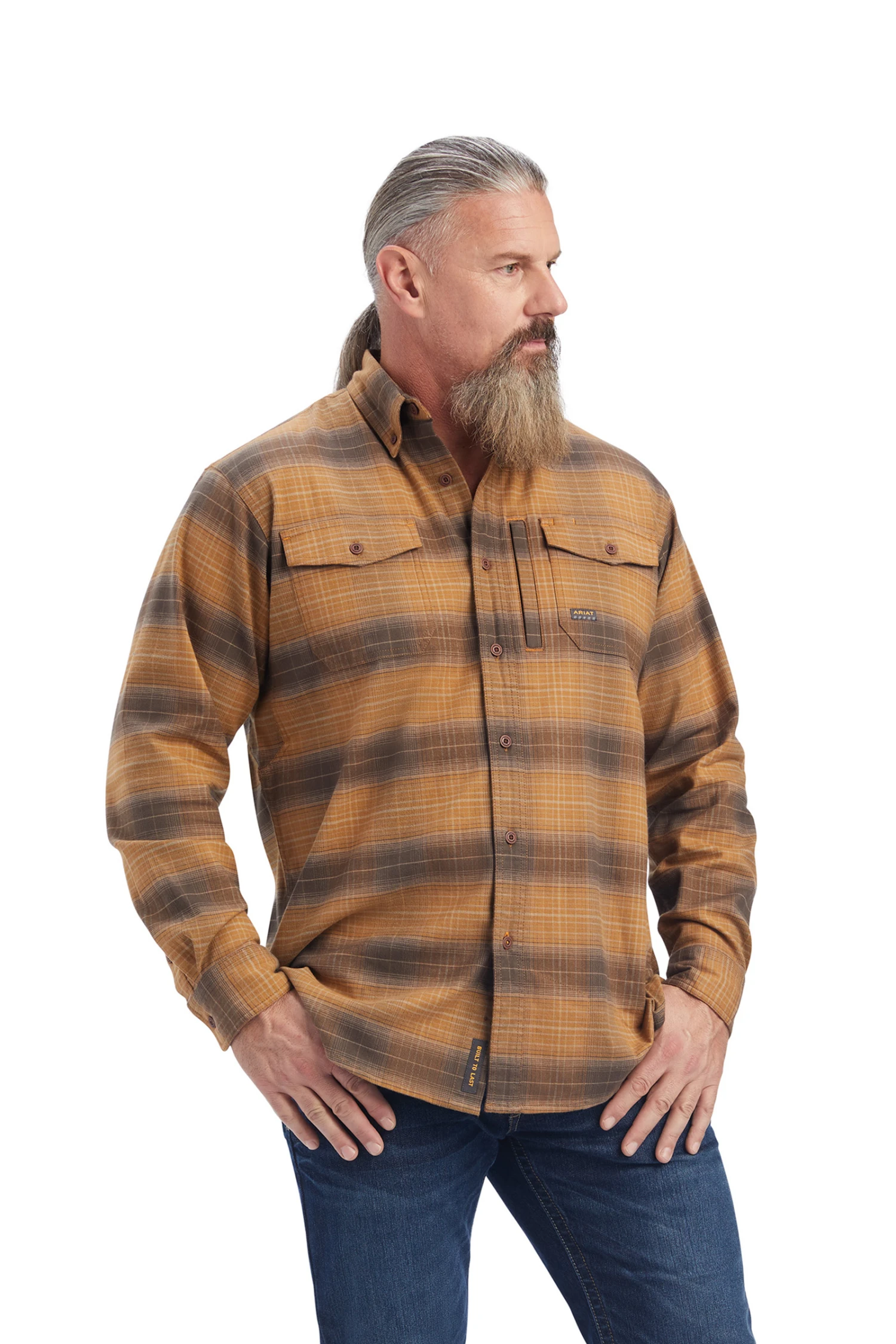 Ariat Rebar Flannel DuraStretch Herren Arbeitshemd 8 Ariat Rebar Flannel DuraStretch Herren Arbeitshemd - Image 6