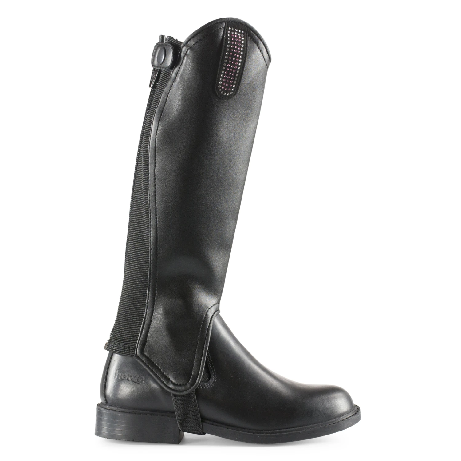 Horze PU Leder Chaps Mit Bling Schlaufe Für Kinder 3 Horze PU Leder Chaps Mit Bling Schlaufe Für Kinder